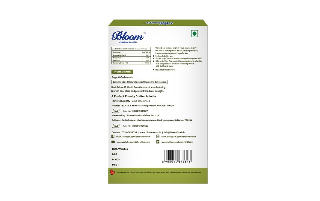 Bloom Butterscotch Nuts    Box  100 grams
